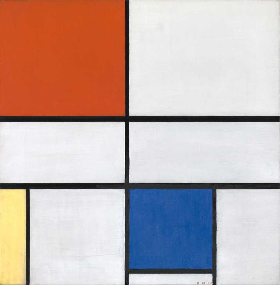 Composition No. III with Red Yellow Blue, 1935